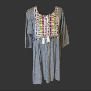 Geo-Tribal Striped Dress